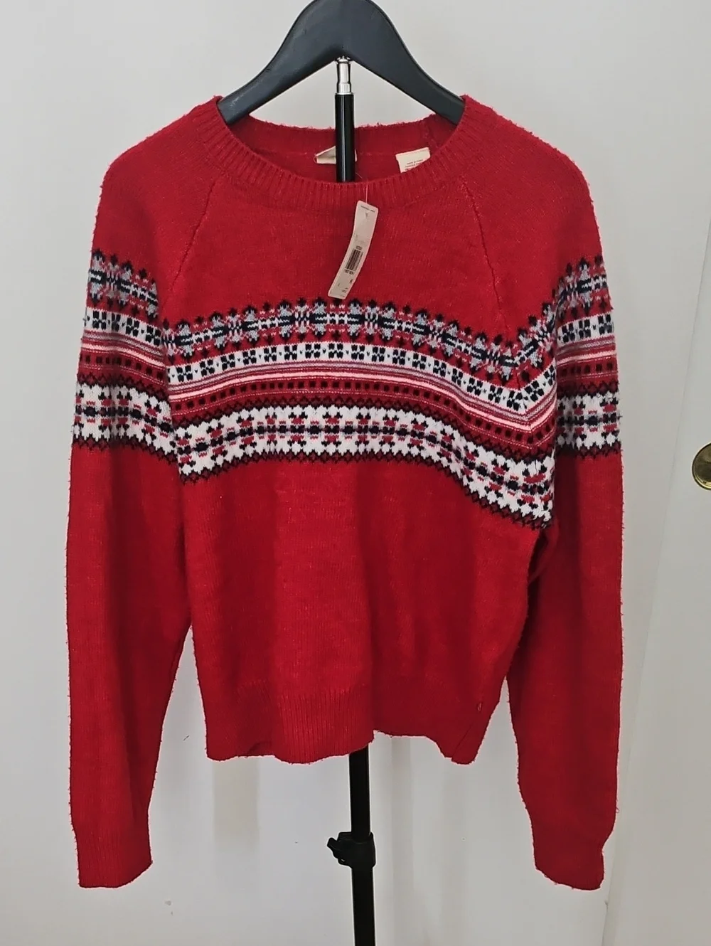 Levi's Red Fair Isle Crewneck Sweater
